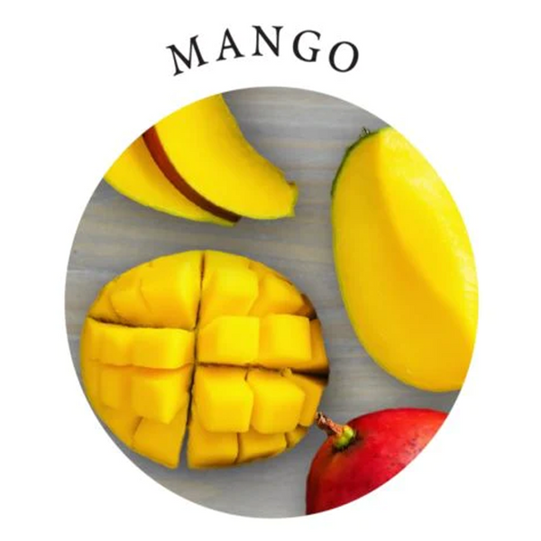 Edible Massage Candle Mango 4 oz / 113 g with mango slices
