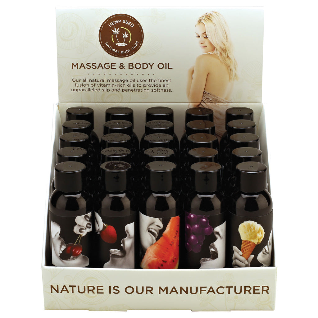 Edible Massage Oil Pre-Pack Display 25pc for intimate pleasure