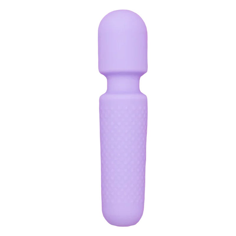 Tiny Wand Emojibator, discreet sex toy in purple for couples.