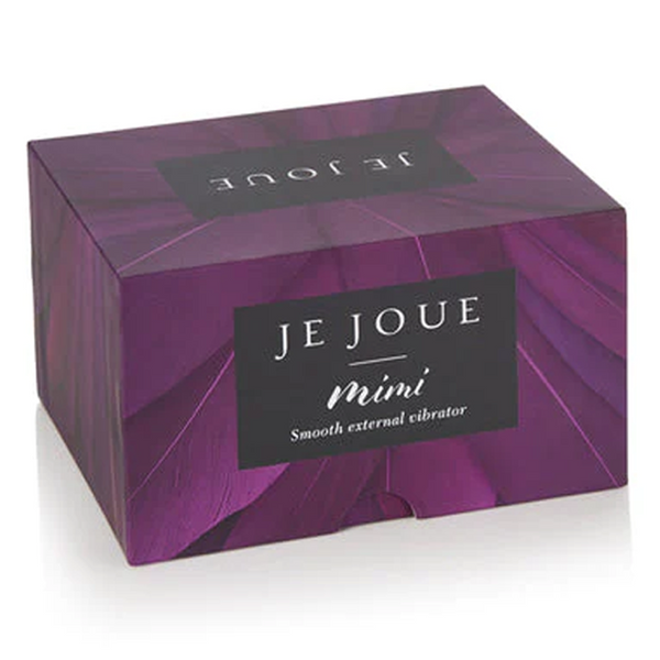 Je Joue Mimi Clitoral Vibrator Black packaging design with vibrant colors.
