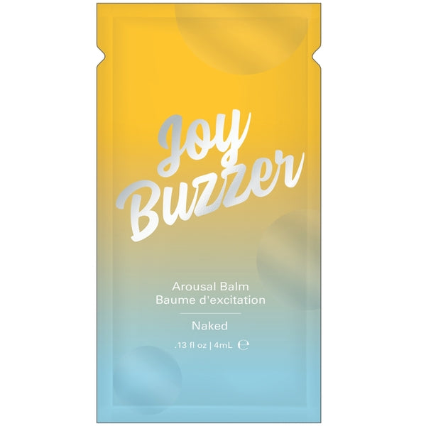 JOY BUZZER FLAVOR FREE AROUSAL BALM NAKED - FOIL - 0.13 floz | 4 mL packaging for pleasure toys Idaho