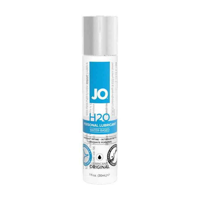 JO H20 Lubricant 1oz for enhanced pleasure with sex toys and adult toys, ideal for intimate wellness and sexual health.