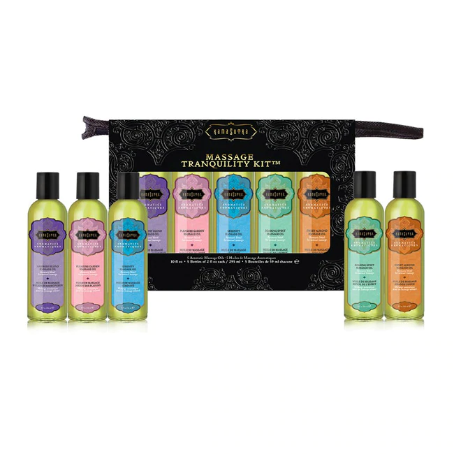 Massage Tranquility Kit with essential oils for travel