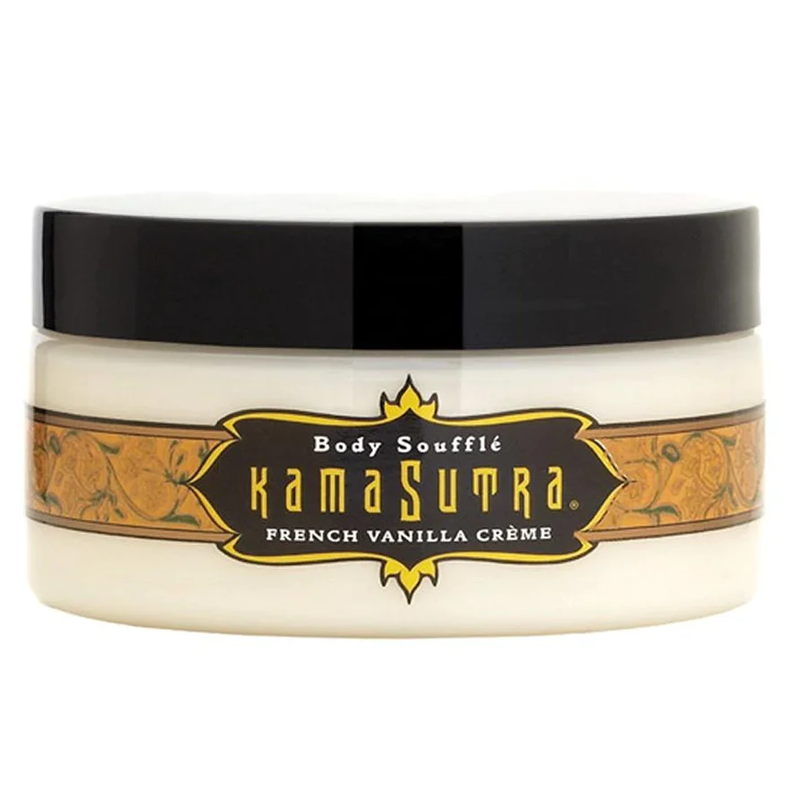 Body Soufflé Kissable Body Cream French Vanilla Crème (1.8oz) for sensual massage and moisturizing skin.
