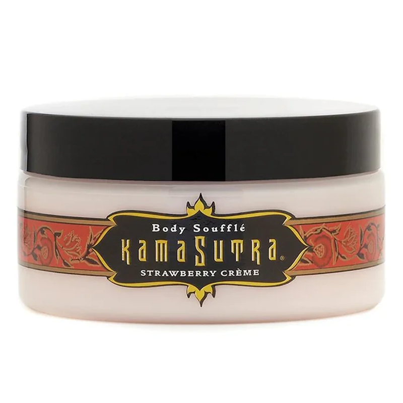 Body Soufflé Kissable Body Cream Strawberry Crème (7.5oz) for sensual massage, intimate wellness, and sexual health.