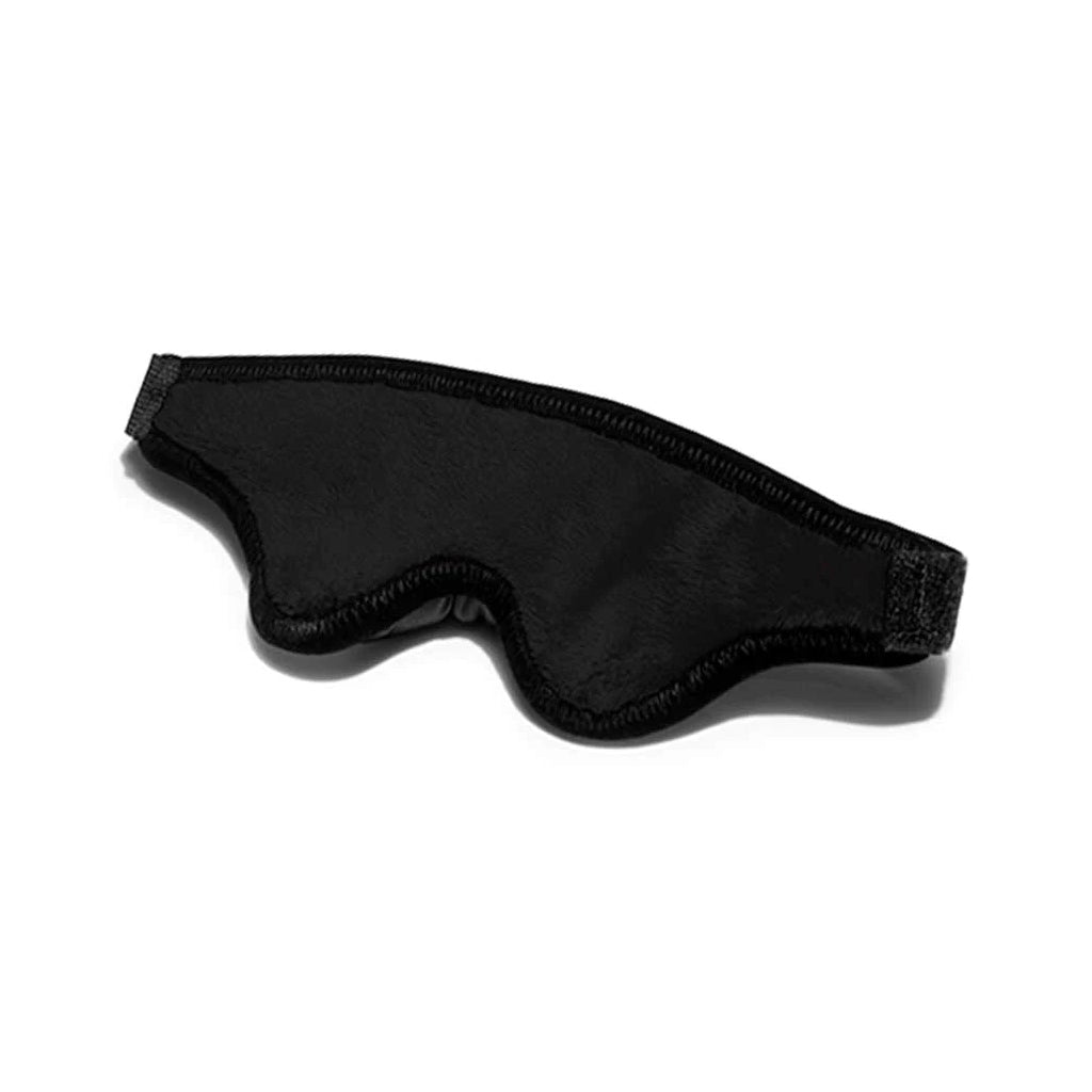 Black Label Loveblind Plush Blindfold Black Microfiber for intimate pleasure