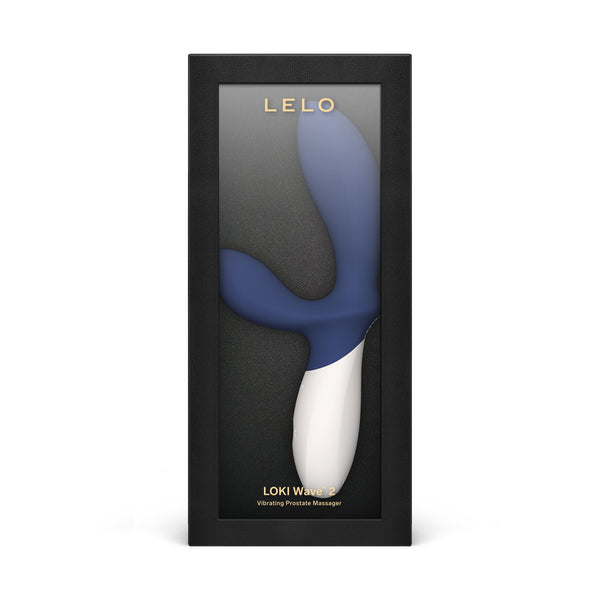 Loki Wave 2 Base Blue vibrating prostate massager for men's sex toys, featuring ergonomic design and dual motors for pleasure.