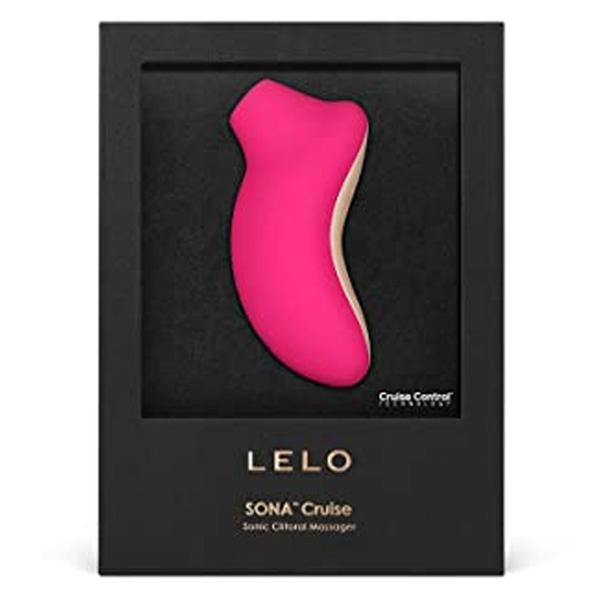 SONA Cerise sonic clitoral massager in packaging, sex toys Idaho