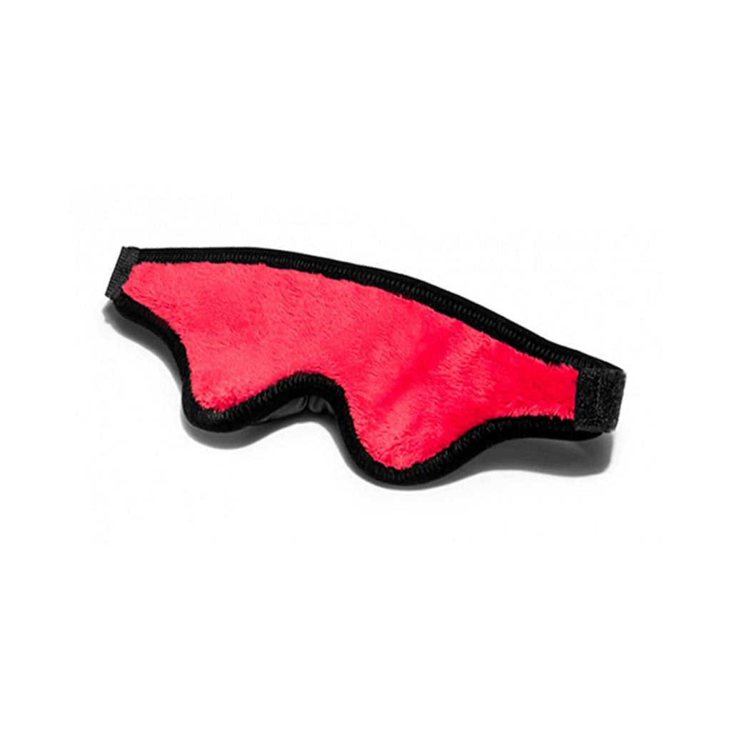 Black Label Loveblind Plush Blindfold Fluffy Red for pleasure