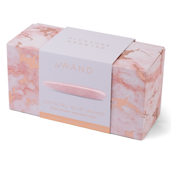 Crystal Slim Wand - Rose Quartz packaging, premium sex toys for couples and beginners, ideal for intimate wellness.
