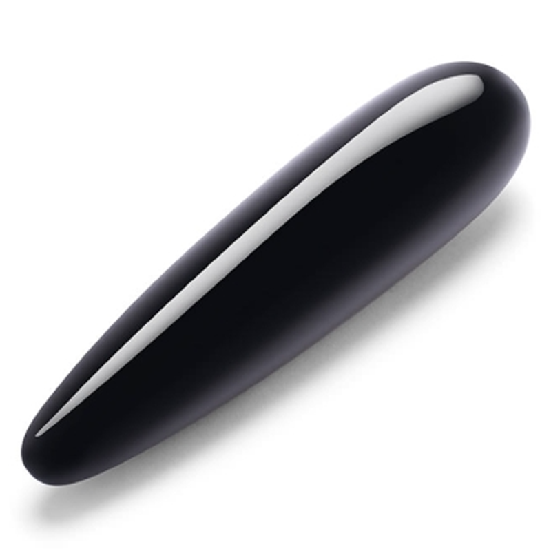 Crystal Wand - Black Obsidian, sleek black wand vibrator, premium sex toys for intimate wellness and pleasure.