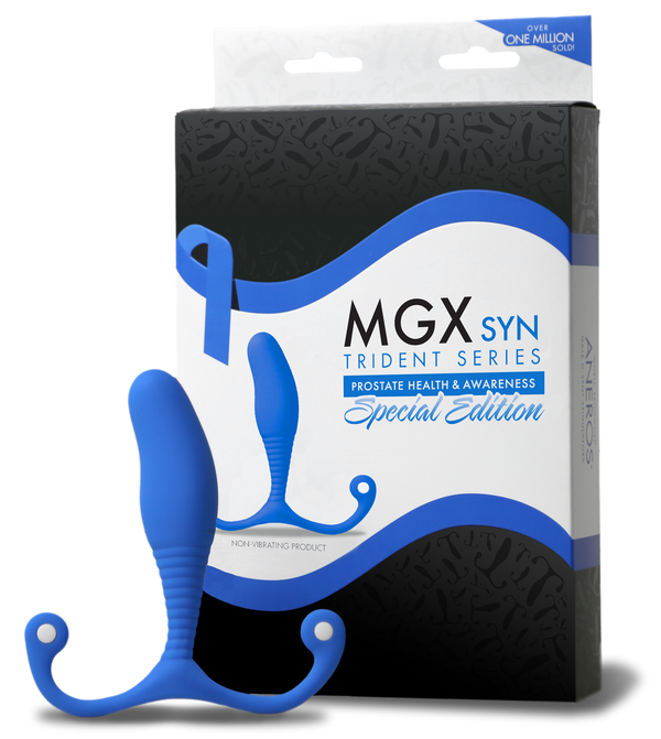 BLUE MGX SYN TRIDENT prostate massager for enhanced male pleasure, premium sex toys for men, discreet delivery available.