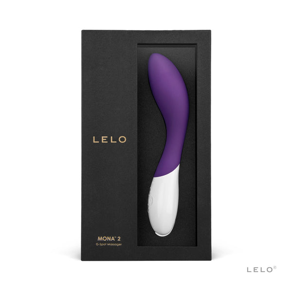 Mona 2 Purple vibrator in elegant packaging for pleasure toys Idaho.