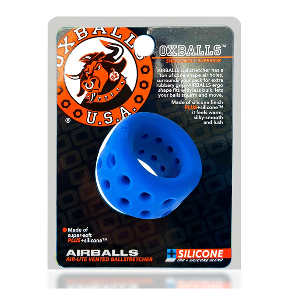 AIRBALLS air-lite ballstretcher POOL ICE in blue silicone packaging