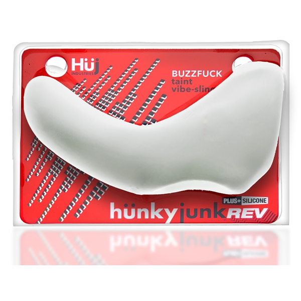 BUZZFUCK, sling with taint vibe, WHITE ICE - sex toys Idaho