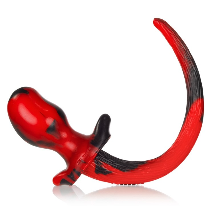 BEAGLE, puppy tail buttplug, RED SWIRL, Medium for sex toys Idaho