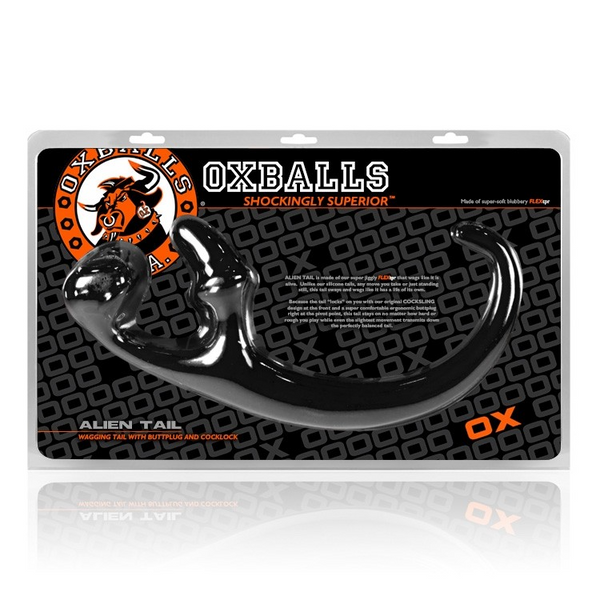 ALIEN TAIL, butt plug + sling, BLACK - adult toys Idaho