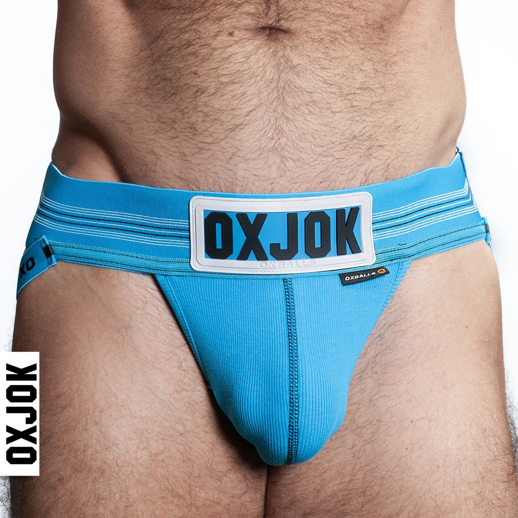 SLINGJOCK, upthrust slider-strap jock, POOL, X-LARGE in blue