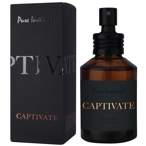 Captivate - 60ml Pure Instinct Men's Collection Pheromone Perfume bottle and box image, perfect for intimacy toys Idaho.