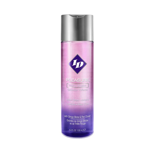 ID PLEASURE 4.4 FL OZ (130ML) water-based lube enhances intimacy for couples, ideal for sex toys and adult toys.