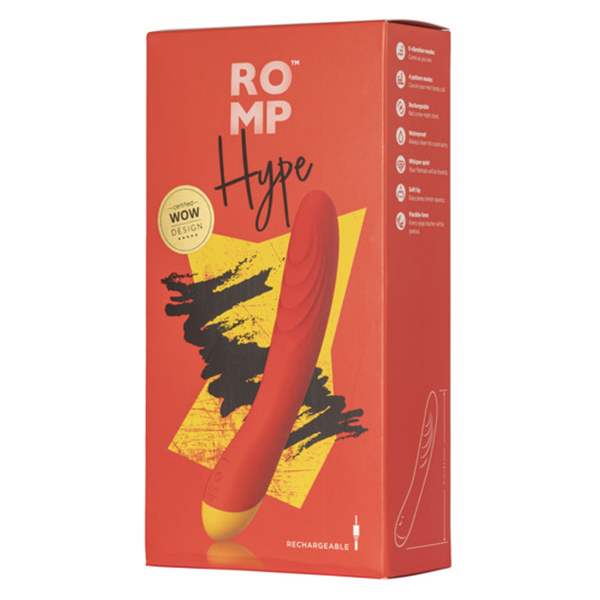 ROMP Hype G-spot vibrator packaging for pleasure toys Idaho