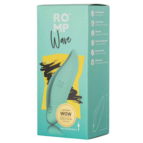 ROMP Wave lay on vibrator packaging for pleasure toys Idaho