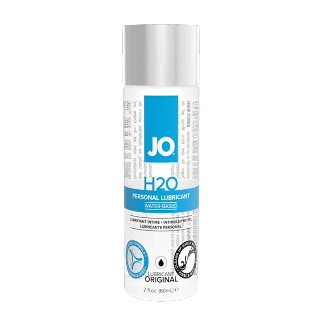 JO H20 Lubricant 2oz - premium water-based lube for sex toys and intimate wellness, safe for all adult toys.