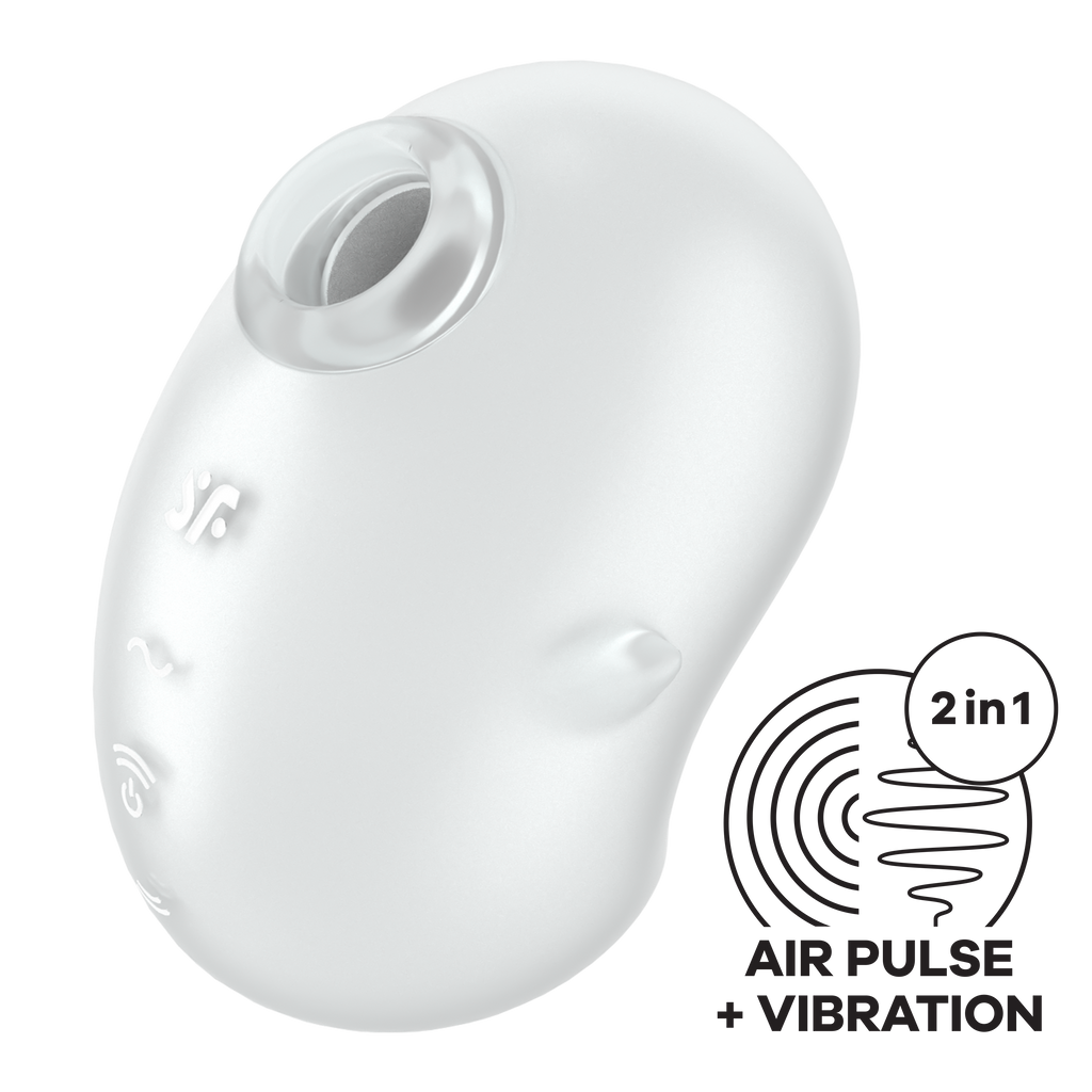 Cutie Ghost (White) air pulse vibrator for enhanced pleasure, a premium sex toy for women and couples.