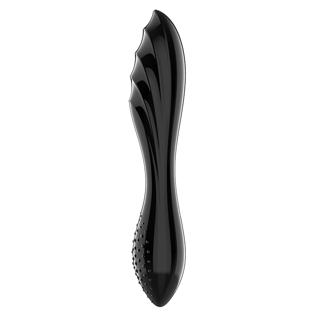 Dazzling Crystal - Black glass dildo for pleasure in Idaho.