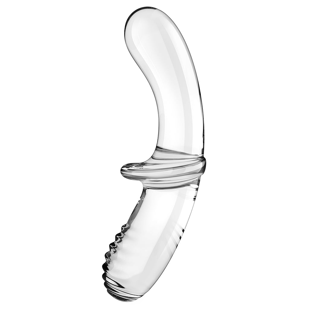 Double Crystal - Transparent dildo made of high-quality borosilicate glass for ultimate pleasure and versatility.