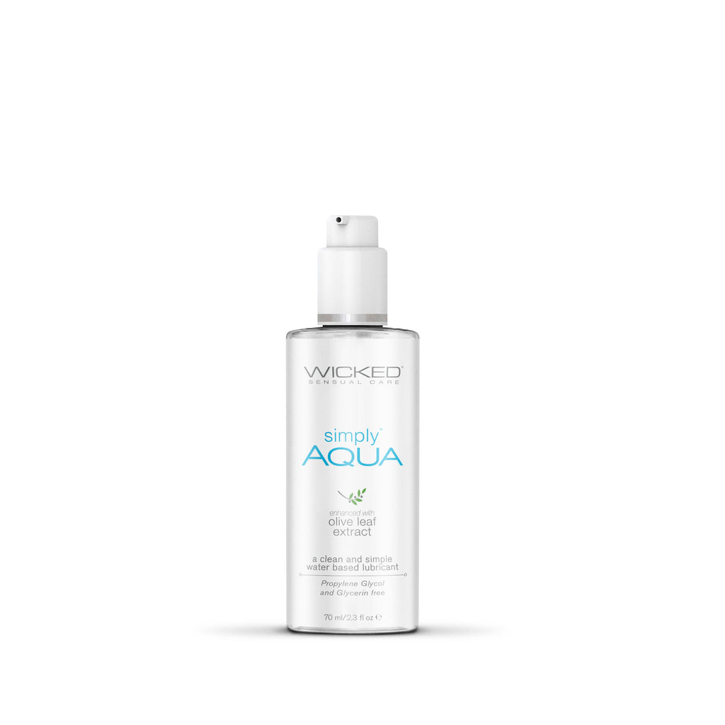 Simply Aqua 2.3oz water-based lubricant for intimacy toys Idaho.