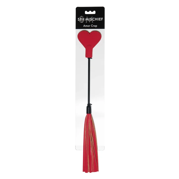 Amor Crop red flogger for couples play in Boise sex shop.