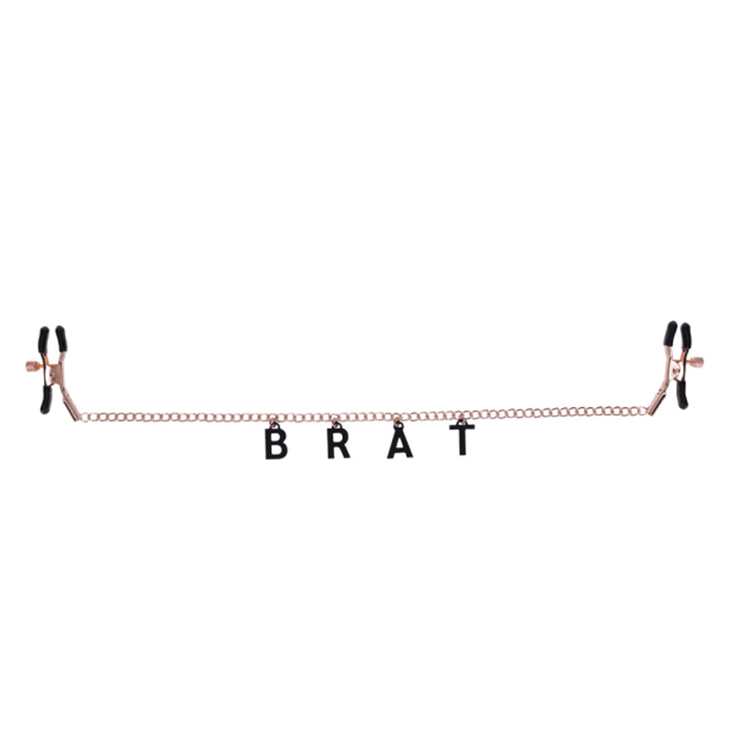 Brat Charmed Nipple Clamps with adjustable tension, ideal for adult toys and sexual wellness accessories.