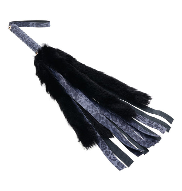 Cougar Faux Fur Flogger with luxurious faux fur falls for playful exploration, perfect as adult toys for couples.