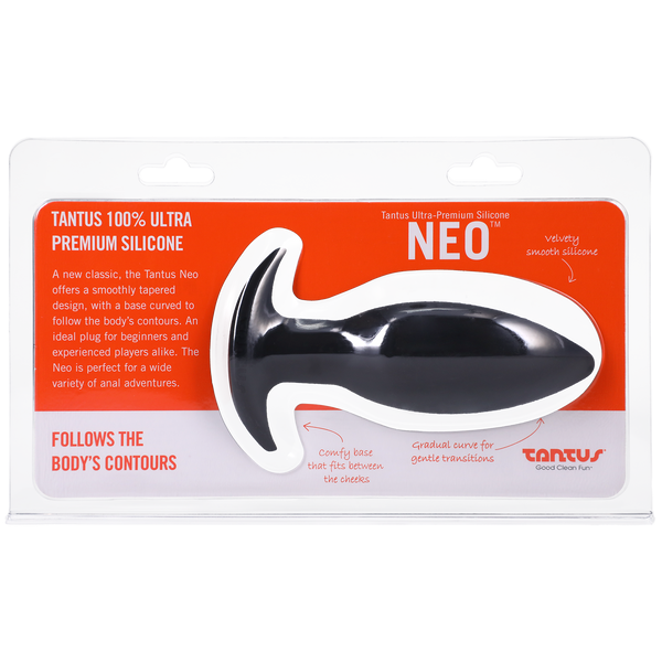 Tantus Silicone Neo Silicone Butt Plug Black for anal play