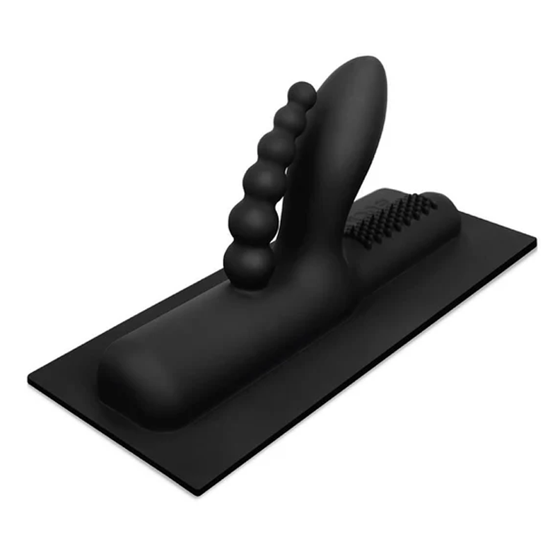 Buckwild - Double Penetration Silicone Attachment - Black for Idaho sex toys