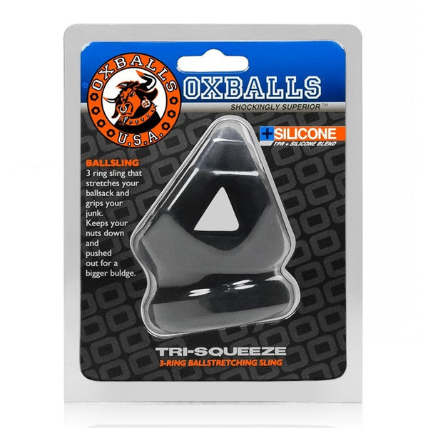 TRI-SQUEEZE, cocksling & ballstretcher - BLACK ICE packaging.