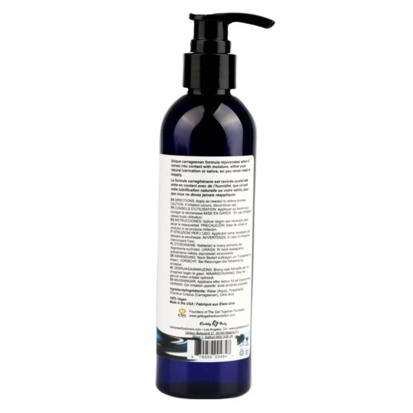Waterslide Personal Moisturizer 8 fl oz / 237 ml back label