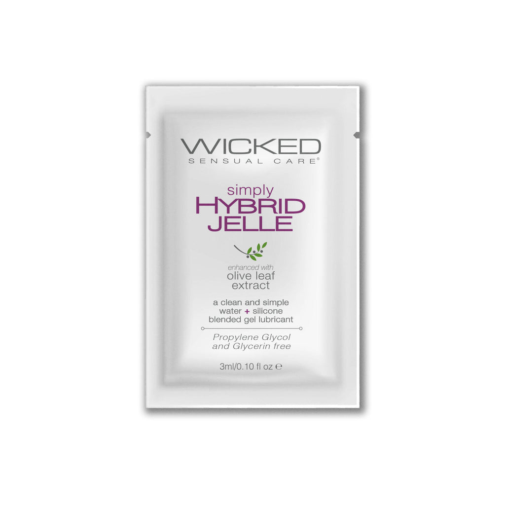 Simply Hybrid Jelle Sachet - premium lubricant with olive leaf extract, perfect for enhancing intimate wellness with sex toys.