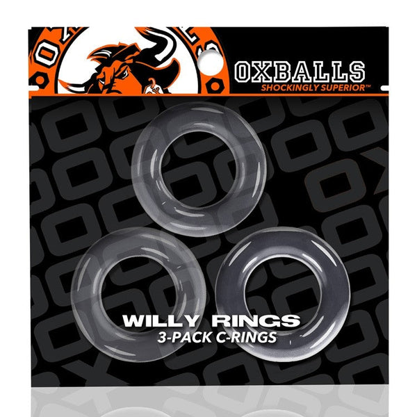 WILLY RINGS, 3-pack cockrings - CLEAR for sex toys Idaho