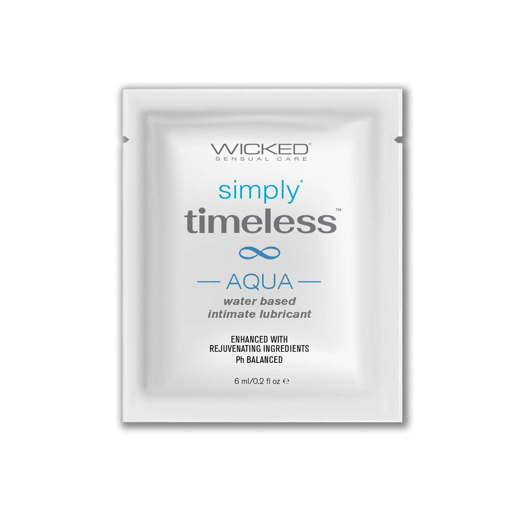 Simply Timeless Aqua Sachet 6 ml/0.2 fl oz for sexual wellness, perfect for sex toys and intimate care.