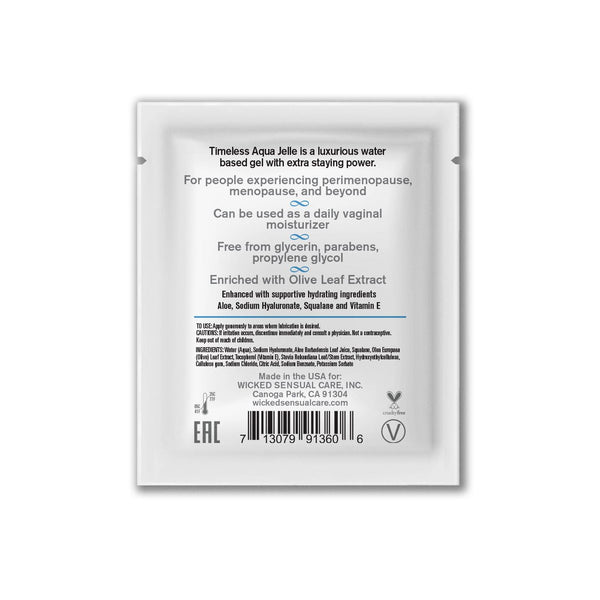 Simply Timeless Aqua Jelle Sachet 6 ml/0.2 fl oz for enjoyment in intimacy.