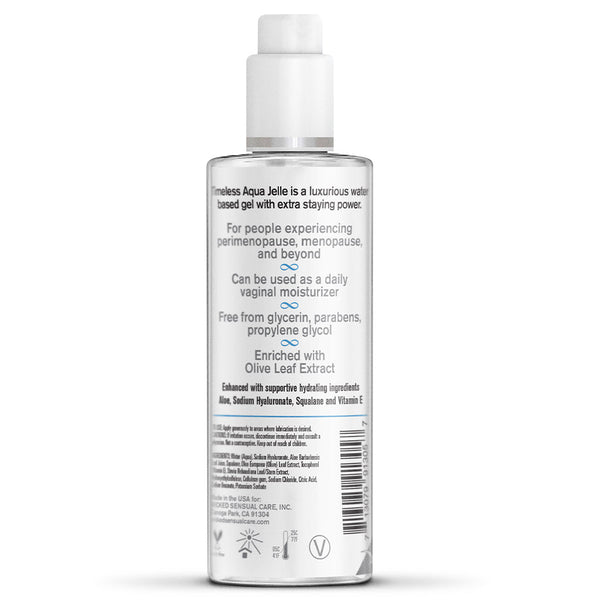 Simply Timeless Aqua Jelle 4 oz., a premium lube for sexual health, perfect for women and men, enhancing intimate wellness.