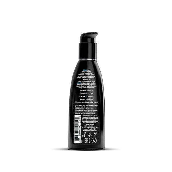 Aqua 2oz. personal lubricant bottle with instructions label