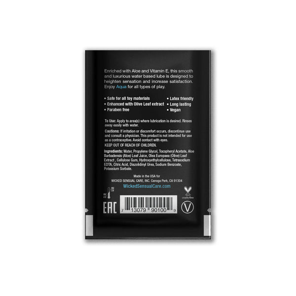 Aqua Lube Sachet for sex toys Idaho and adult products Idaho.