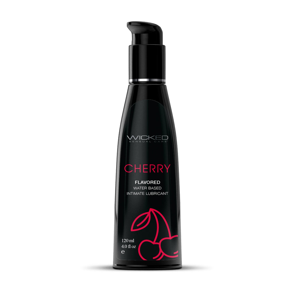 Aqua Cherry 4oz. flavored lubricant for intimate pleasure.