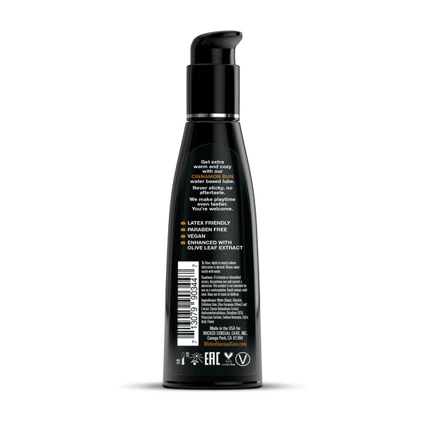 Aqua Cinnamon Bun lubricant bottle for intimate pleasure.