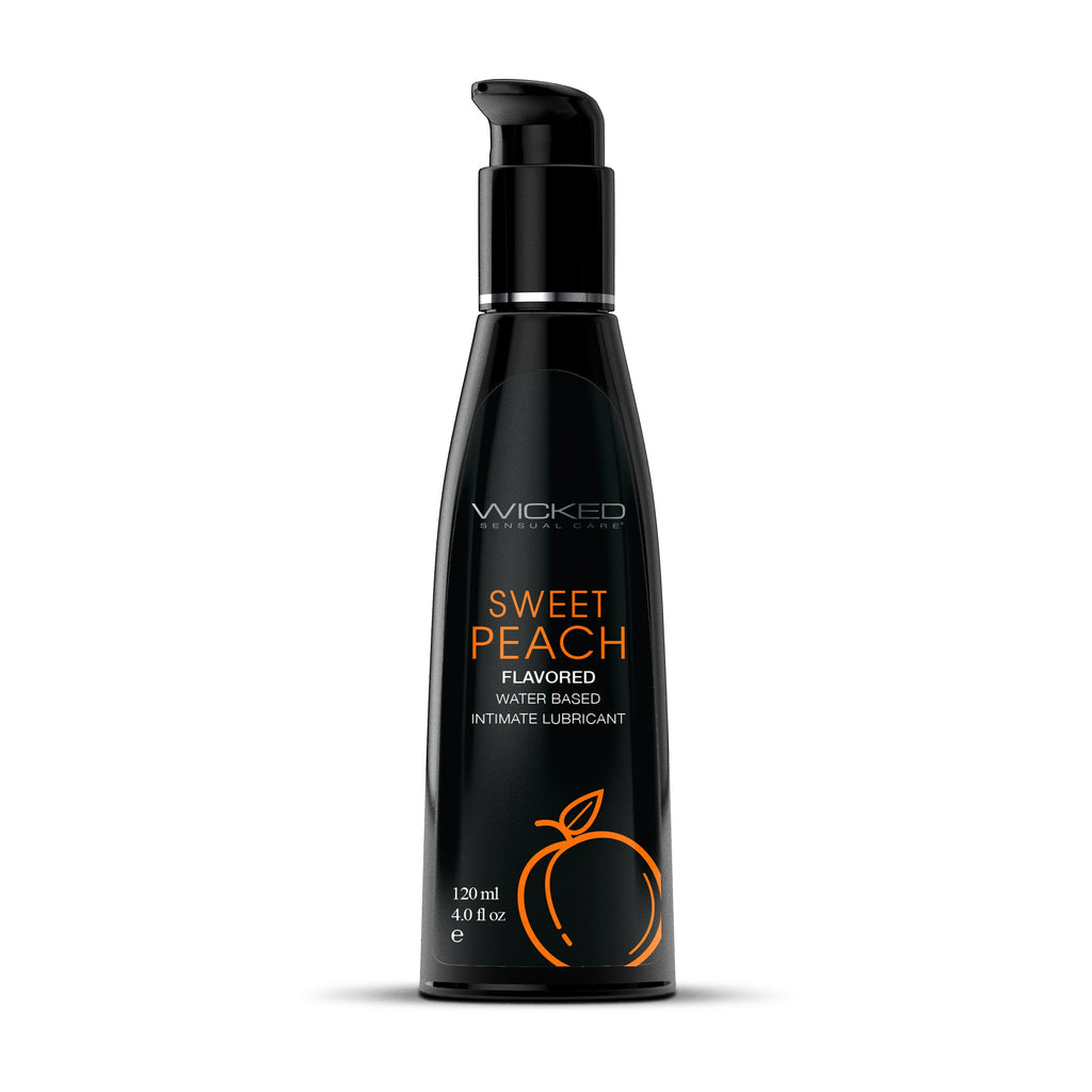 Aqua Sweet Peach 4oz water-based lubricant for intimacy.