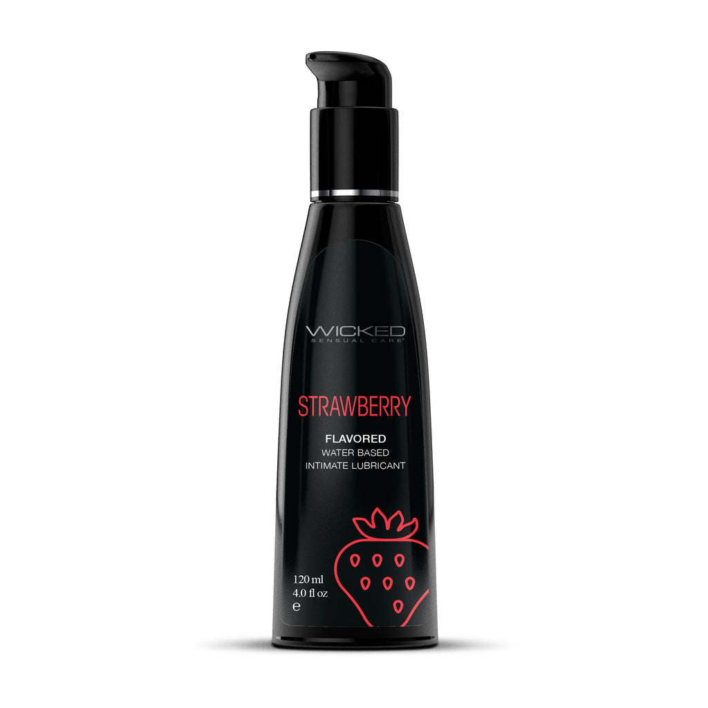 Aqua Strawberry 4oz personal lubricant for intimate pleasure.