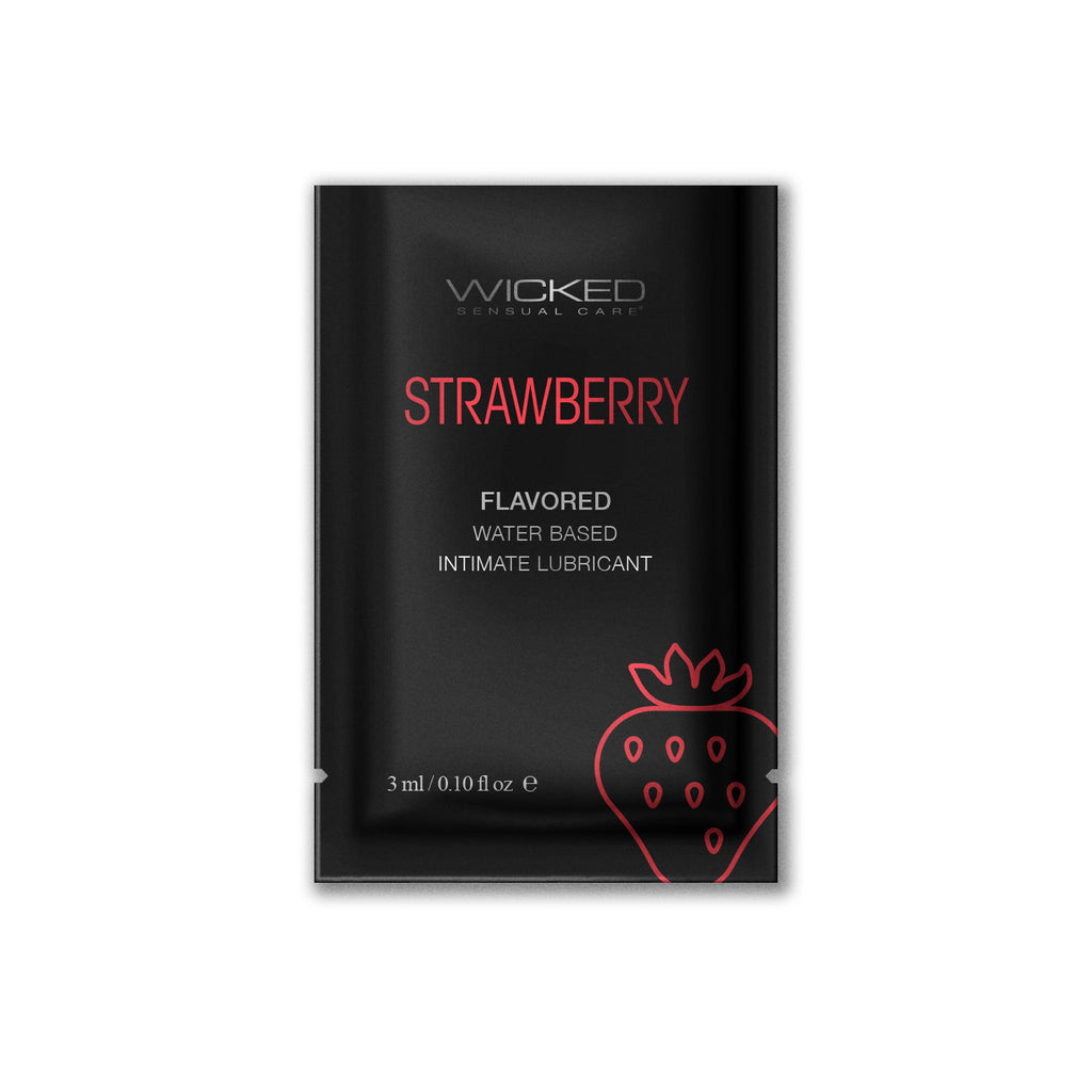 Aqua Strawberry Sachet flavored water-based lubricant.